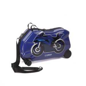 Official Yamaha R1 Paddock Blue 19L Hard Shell Kids Ride on Suitcase Age 2-4 Yrs