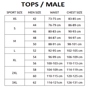 male tops sizeee